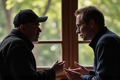 Documentary filmmaker interviewing a subject